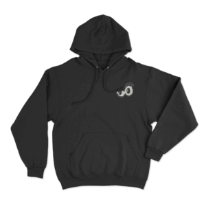 Cartoon Eye Logo Unisex Hoodie Black