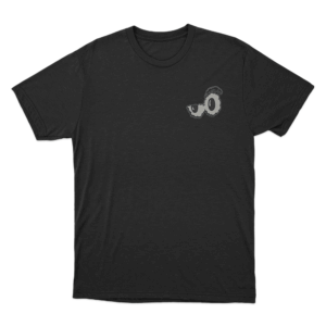 Cartoon Eye Logo Unisex T Shirt Black