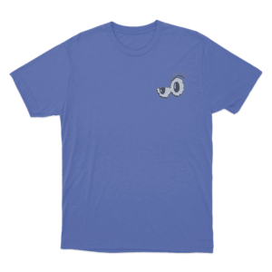Cartoon Eye Logo Unisex T Shirt Blue