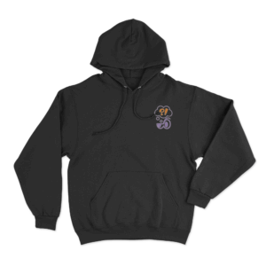 Question Mark Eye Logo Unisex Hoodie Black